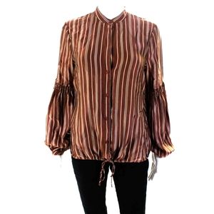 Bcbgmaxazria Long Sleeve Silk Top